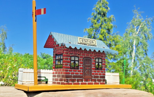 Issmayer blech tin toy bahnhof - issmayer,